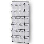 Gestionnaire de chaussures sur la porte gain de place rangement de chaussures sur la porte 24 poches ...