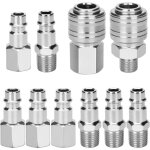 S - giant 10 pcs raccords de compresseur 1 / 4 bsp raccord rapide pneumatique européen coupleur pneumatique ... S - giant 10 pcs raccords de compresseur 1 / 4 bsp raccord rapide pneumatique européen coupleur pneumatique ...