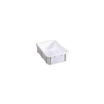 Bac gerbable plastique blanc, capacit 15 litres, dimensions 400 x 300 x 215 mm gilac