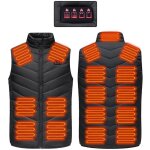 Gilet chauffant l�ger pour hommes, gilet chauffant �lectrique rechargeable intelligent, gilet chauffant ...