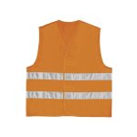 Gilet de signalisation delta plus polyester bandes paralleles orange gilp2 - gilp2or0 52 / 54 (l)