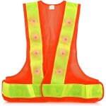 Gilet de sécurité led haute visibilité - 16 lumières led clignotantes et bandes réfléchissantes fluo ... Gilet de sécurité led haute visibilité - 16 lumières led clignotantes et bandes réfléchissantes fluo ...