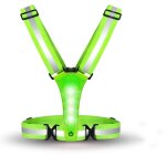 Gilet de scurit led, gilet rflchissant pour vlo gilet de scurit de course  pied pour hommes et ...