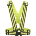 Gilet de s�curit� r�fl�chissant haute visibilit�, ajustable, pour la course � pied, le v�lo et la moto. ...
