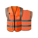 Gilet de scurit rflchissant haute visibilit avec poches zippes sur le devant - conforme aux normes ...