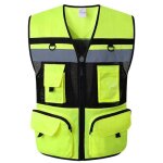 Gilet de s�curit� r�fl�chissant - multipoches de s�curit� r�fl�chissante pour gilet de s�curit� - green(xl) ...