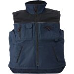 Gilet de travail coverguard ripstop 5gripl multipoches bleu marine taille l matelass� sans manche
