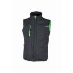 Gilet de travail sans manches saturn - gris / vert 4xl