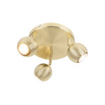 Gissi - spot plafond, plafonnier - 3 lumi�re - h 145 mm - dor� / laiton - moderne - �clairage int�rieur ...