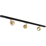 Gissi - systme de rail spot luminaire plafond, plafonnier compatible pour led - 3 lumire - l 100 cm ...