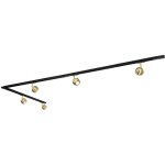 Gissi - systme de rail spot luminaire plafond, plafonnier compatible pour led - 5 lumire - l 286 cm ...