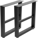 Gistuch - 2pcs pied de table basse style industriel pied de table basse carre metal pieds de meubles ...