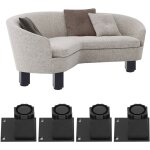 Gistuch - lot de 4 pieds de meuble, 60mm reglable pied de table acier inoxydable, pied meuble salle de ...