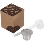 Gistuch - capsule de caf� r�utilisable rechargeable en acier inoxydable avec cuill�re compatible avec ...