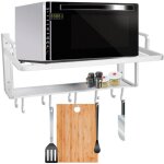 Tagre murale pour micro - ondes - 2 couches - en aluminium argent - pour four  micro - ondes - support ...