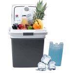 Glaciere de voiture portable 29l 220 240v dc12v fonction chauffage insert gratuit graphite