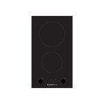 Glemgas - domino vitrocramique 30 cm - 2 hi - light - 3 kw - manettes frontales - glem - gth32k01
