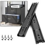 Glissiere pour tiroir avec amortisseur coulisse tiroir 45kg capacit� de charge avec roulement � billes ...