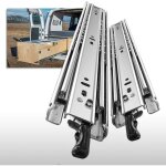 Glissires de tiroir robustes avec serrure, extension complte, 40cm, roulement  billes verrouillable, ...