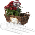 Globes d'arrosage en plastique lot de 4 distributeur eau plantes 2 semaines pot fleurs 250 ml, transparent ...