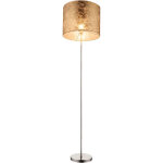Globo amy lampadaire avec abat - jour nickel mat 1x e27