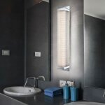 Globo lighting - applique led lampe de cage d'escalier lampe de salon verre chrome applique murale, 12w ...