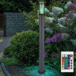 Borne d'clairage dimmable avec tlcommande borne d'clairage extrieur lampes de jardin anthracite, ...