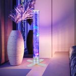 Colonne d'eau � changement de couleur colonne � bulles salon, d�coration salles, led rgb incl. 3 poissons ...