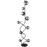 Globo - lampadaire 6 flammes led verre fum� h 159 cm lampe de salon