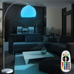 Lampadaire en arc led, rglable en hauteur, lampe en arc, blanc, dimmable, pied en marbre, lampadaire, ...