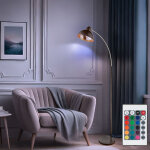 Lampadaire couleur rouille lampe de salon rtro sur pied or lampadaire lampe  arc rouille or, tlcommande ...