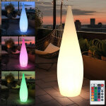 Lampadaire d'extrieur rgb led lampe de terrasse  intensit variable jardin avec tlcommande, plastique ...