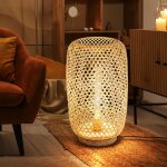 Led lampadaire lampe d'appoint en bois lampe d'appoint en bois, bambou naturel interrupteur bohostil, ...