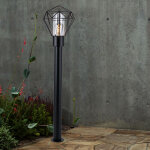 Lampe d'extrieur  led lampe de terrasse industrielle lampadaire noir en acier inoxydable lampe de socle, ...