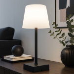 Globo - lampe de table lampe de chevet lampe de salon variateur tactile noir led h 25, 5 cm