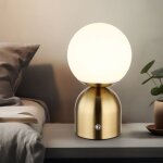 Globo - lampe de table led lampe d'appoint lampe de chevet variateur tactile mmoire laiton