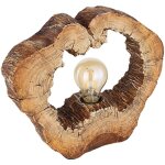 Globo - lampe de table tronc d'arbre lampe de chevet aspect bois lampe de table disque d'arbre, plastique, ...