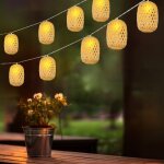 Lampe solaire led guirlande lumineuse lampion lampe extrieure dcoration de jardin rsistante aux intempries ...