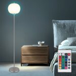 Globo lighting - lampadaire abat - jour en verre opalin lampe sur pied tlcommande dimmable lampe de ...