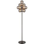 Globo lighting - lampadaire lampadaire lampe de salon boule de verre noir 13 flammes fum�e h 160cm