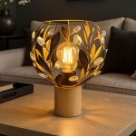 Globo lighting - lampe de table salon lampe de table cristaux lampe de chevet dor, bois acrylique, 1x ...