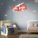 Globo lighting - led auto pompiers suspension plafonnier lampe d'clairage pour chambre de jeux pour ...