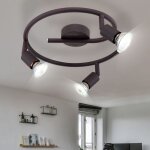 Plafonnier, luminaire de salon, lampe de salle  manger, spot, spot de plafond, mtal marron rouille, ...