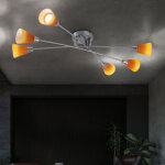 Globo lighting - plafonnier plafonnier de salon verre 6 flammes geld led, chrome, nickel mat, 6x led, ... Globo lighting - plafonnier plafonnier de salon verre 6 flammes geld led, chrome, nickel mat, 6x led, ...