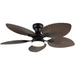 Globo lighting - ventilateur de plafond led dimmable avec t�l�commande mode �t� hiver plafonnier, 6 vitesses, ...