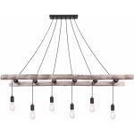 Luminaire � pendule suspendu r�tro pour chambre d'amis, plafonnier � �chelle en bois globo 15348 - 6