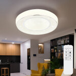 Globo - plafonnier dimmable avec télécommande plafonnier led salon cristal, effet ciel étoilé, température ... Globo - plafonnier dimmable avec télécommande plafonnier led salon cristal, effet ciel étoilé, température ...