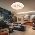 Globo - plafonnier lampe de chambre plafonnier led motif nuage lampe de salon 35 cm