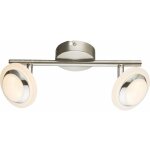 Globo - plafonnier salon plafonnier led chrome, spots orientables, 2x4w 2x 280lm blanc chaud. 56125 - ...