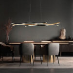 Globo - suspension lampe suspendue plafonnier led aspect bois r�glable en hauteur l 108 cm